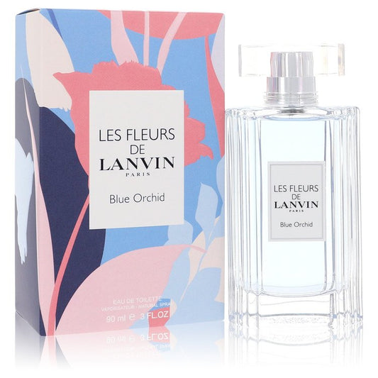 Les Fleurs De Lanvin Blue Orchid by Lanvin - Eau De Toilette Spray 3 oz